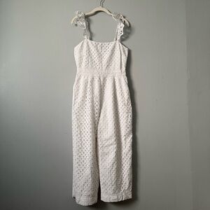 J.Crew White Eyelet Kasana Jumpsuit